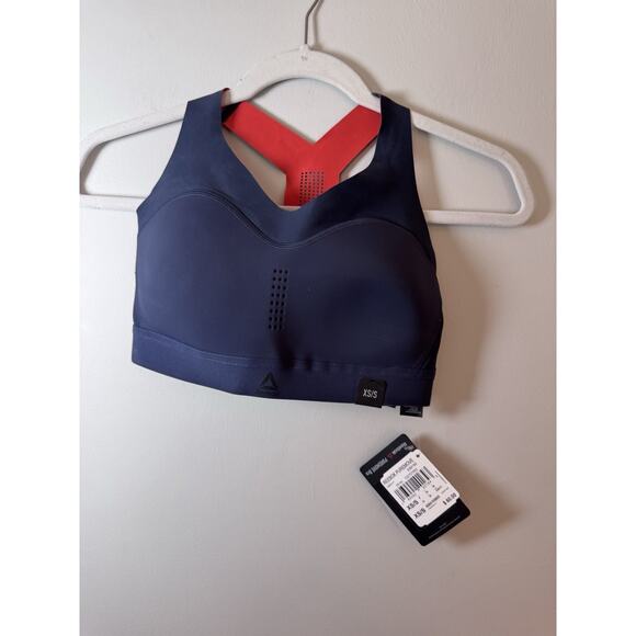 Reebok Puremove Workout Sports Bra, Navy/Orange Size XS/S $60 - Picture 9 of 12